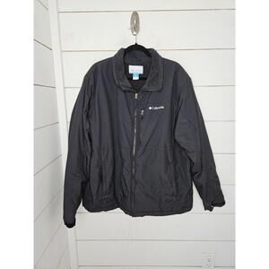 Columbia XL Black soft shell fleece coat